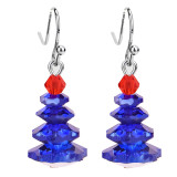 Christmas tree earrings Multilayer electroplated crystal pendant earrings Female earrings