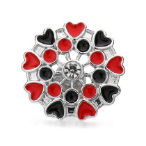 Color love  20MM  design Rhinestone  Metal snap buttons