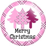 20MM Christmas Tree Car  Print glass snaps buttons  DIY jewelry