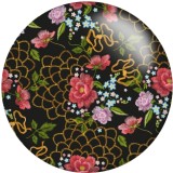 20MM  pattern  Print glass snaps buttons