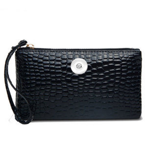Stone grain female casual handbag suitable for 18MM snap fastener