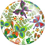 20MM  Colorful pattern  pattern Print glass snaps buttons