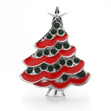 Christmas tree 20MM  design Rhinestone  Metal snap buttons