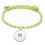 Four strand color woven bracelet bracelet, hand rope, peace bracelet, suitable for 18MM jewelry snap
