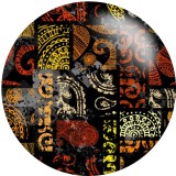 20MM Colorful pattern  pattern Print glass snaps buttons