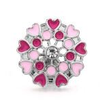 Color love  20MM  design Rhinestone  Metal snap buttons