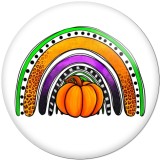 20MM Thanksgiving Pumpkin Print glass snaps buttons  DIY jewelry