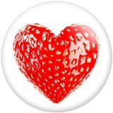 20MM strawberry  Print glass snaps buttons