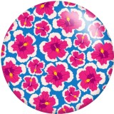 20MM Colorful pattern  pattern Print glass snaps buttons