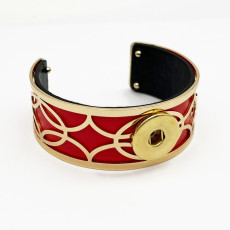 Christmas  Metal snap button bracelet Leather included fit 18mm snaps