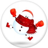 20MM Santa Claus  Print glass snaps buttons  DIY jewelry