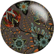 20MM  pattern  Print glass snaps buttons