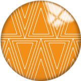 Painted metal 20mm snap buttons Orange Pattern Print