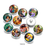 Painted metal 20mm snap buttons Cartoon Music princess