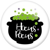 Painted metal 20mm snap buttons Halloween Hocus Pocus Print   DIY jewelry
