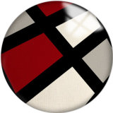 Painted metal 20mm snap buttons Red Pattern Print