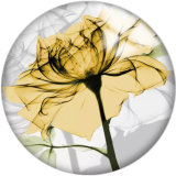 Painted metal 20mm snap buttons Flower Print