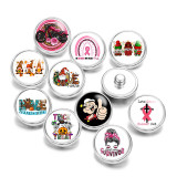 Painted metal 20mm snap buttons Love dwarf Print   DIY jewelry
