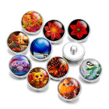 20MM Halloween Animal Print glass snaps buttons  DIY jewelry