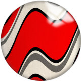 Painted metal 20mm snap buttons Red Pattern Print