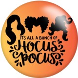 20MM  Disney Hocus Pocus Print glass snaps buttons  DIY jewelry