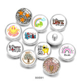 Painted metal 20mm snap buttons love Basketball  Print