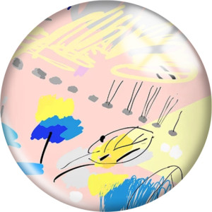 Painted metal 20mm snap buttons pattern Print