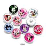 Painted metal 20mm snap buttons Cartoon