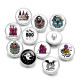 20MM Halloween Print glass snaps buttons  DIY jewelry