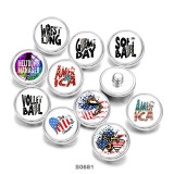 Painted metal 20mm snap buttons words love
