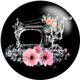 Painted metal 20mm snap buttons sewing machine Flower