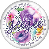 Painted metal 20mm snap buttons words Flower geegee gaga Cat MOM Print