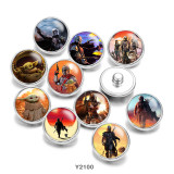 Painted metal 20mm snap buttons Marvel Anime Heroes Baby Yoda