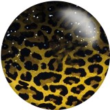 20MM Leopard Pattern Print glass snaps buttons  DIY jewelry