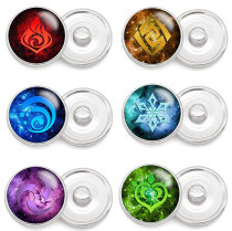 Painted metal 20mm snap buttons Genshin impact Print