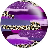 Painted metal 20mm snap buttons Colorful Leopard Pattern Print   DIY jewelry