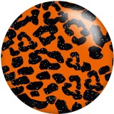 20MM Pretty Leopard Pattern Print glass snaps buttons  DIY jewelry