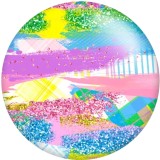 20MM Colorful Pattern  Print glass snaps buttons  DIY jewelry