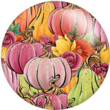 Painted metal 20mm snap buttons Flower Colorful