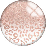 Painted metal 20mm snap buttons Pink  pattern Print