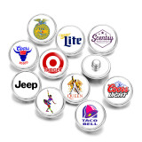 Painted metal 20mm snap buttons LOGO  QUEEN GIRLS Print   DIY jewelry