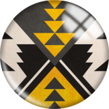 Painted metal 20mm snap buttons Yellow pattern Print
