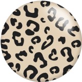 Painted metal 20mm snap buttons Leopard Pattern Print   DIY jewelry