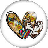 Painted metal 20mm snap buttons love Cross Print