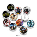 Painted metal 20mm snap buttons Marvel Anime Heroes