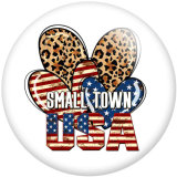 Painted metal 20mm snap buttons 2024 Trump USA  Print