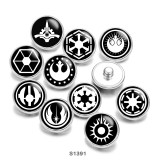 Painted metal 20mm snap buttons famous movie star wars Print