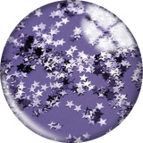 Painted metal 20mm snap buttons Purple pattern Print