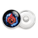 Painted metal 20mm snap buttons Genshin impact Print