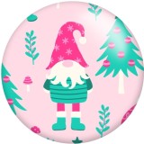 Painted metal 20mm snap buttons Christmas Snowman Tree  Print   DIY jewelry